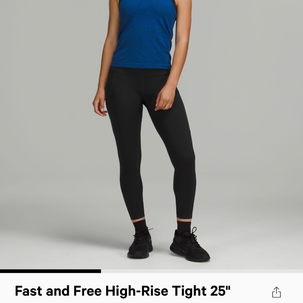 LULULEMON Fast and Free Leggings 25”